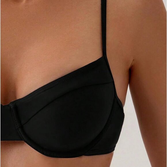 Women's 2 Piece Bikini Set Spaghetti Strap High Cut Push Up Underwir - Picture 2 of 5